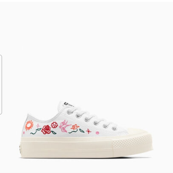 🆕️CHUCK TAYLOR ALL STAR LIFT PLATFORM SUMMER EMBROIDERY SIZE 7 **RUN BIG - Picture 2 of 12